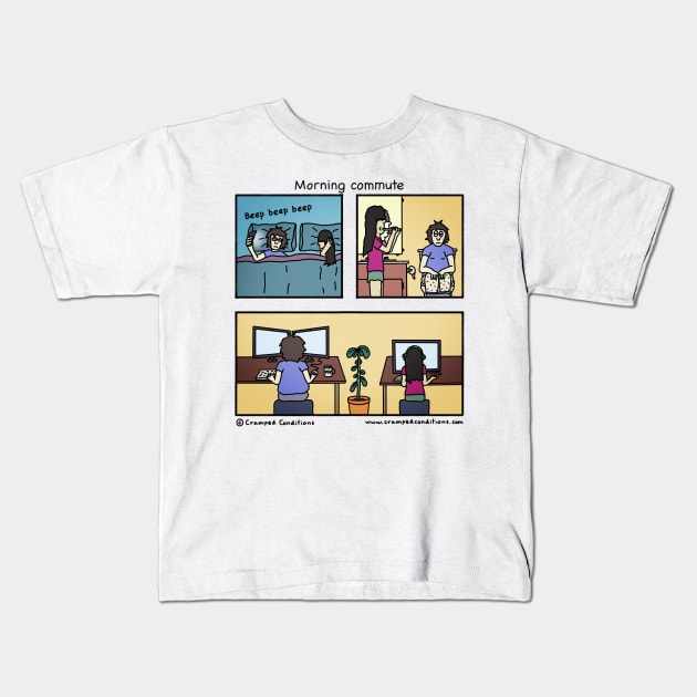 Morning commute Kids T-Shirt by crampedconditions